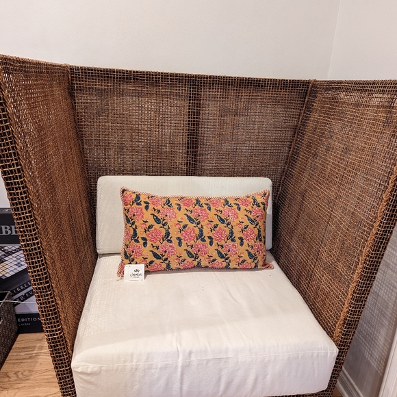 NWT Indian Block Print Pillow Cover 16x26 from Jamini Paris - Picture 6 of 6